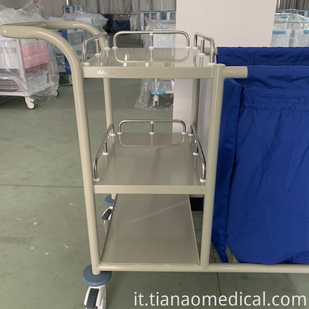 Hospital Steel Linen Trolley